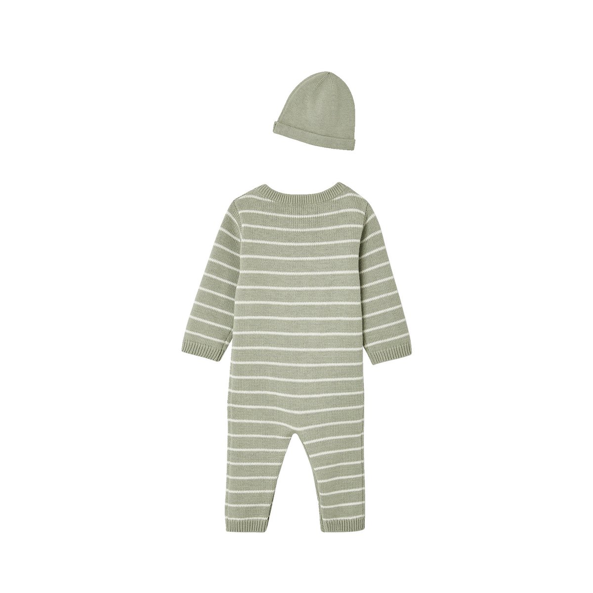 Ensemble combinaison et bonnet vert sauge, VERTBAUDET