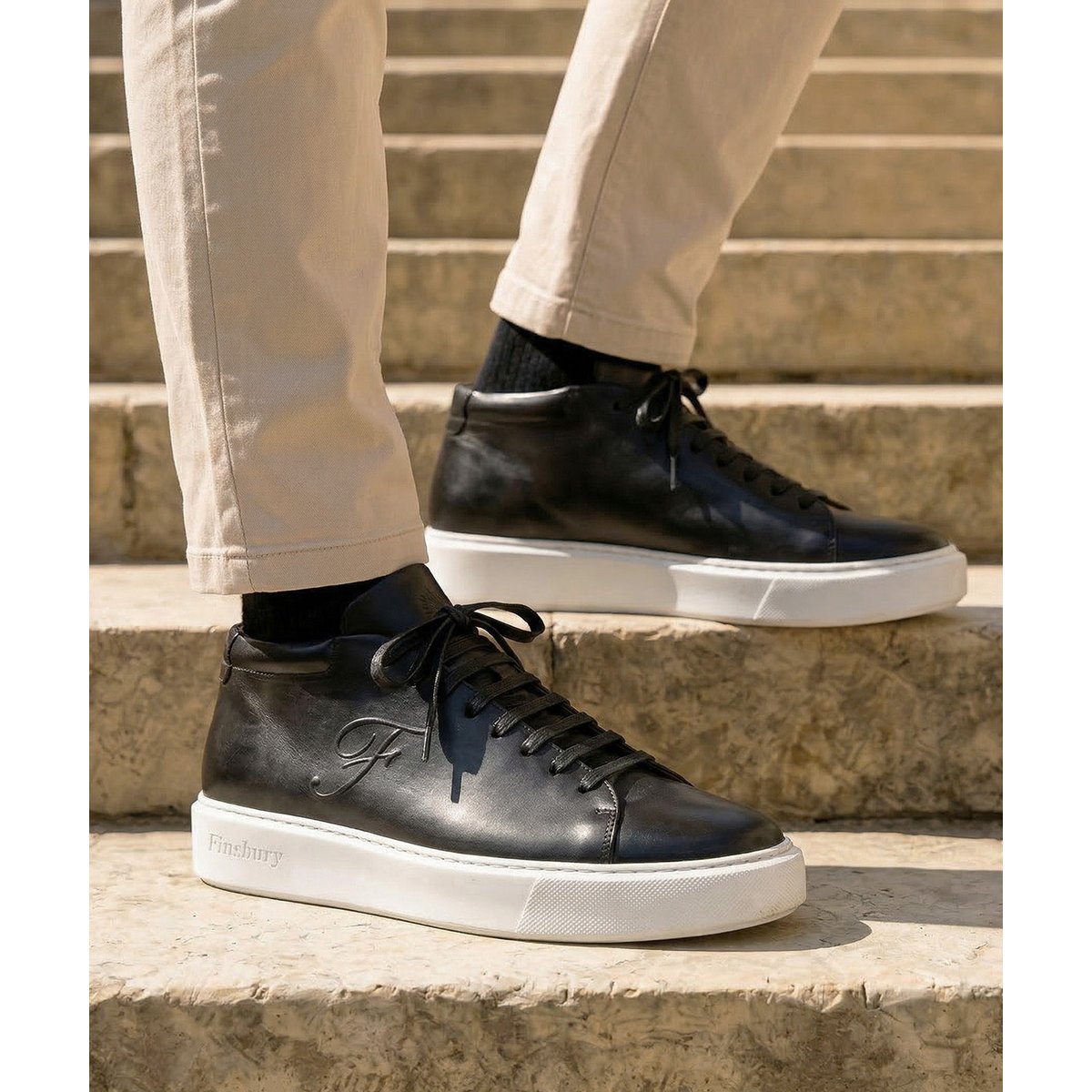 Sneakers montante MODENA gris, FINSBURY