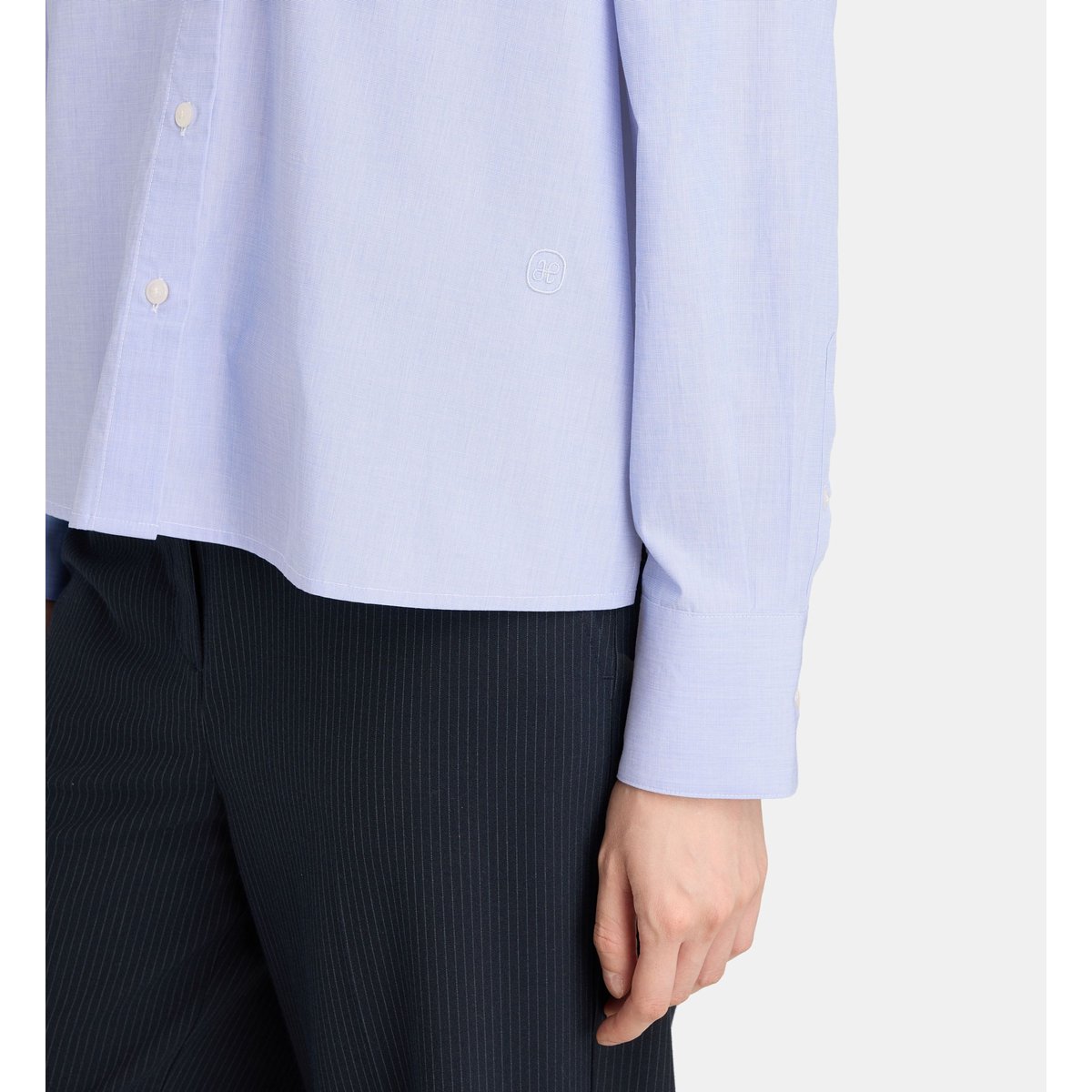 Chemise droite odelaide coton bio bleu, JODHPUR