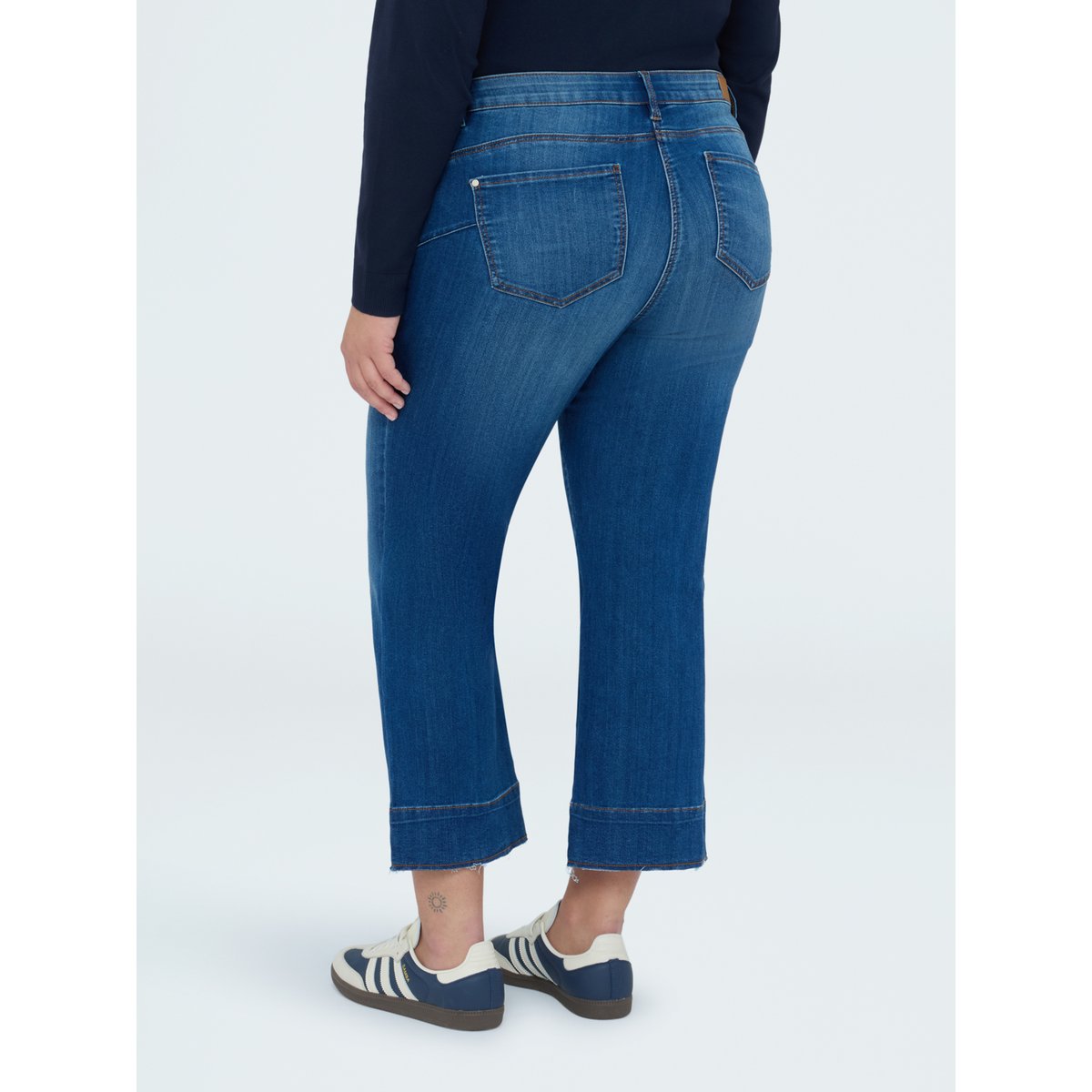 Jean Kick Flare lavage bleu effet washed bleu, FIORELLA RUBINO