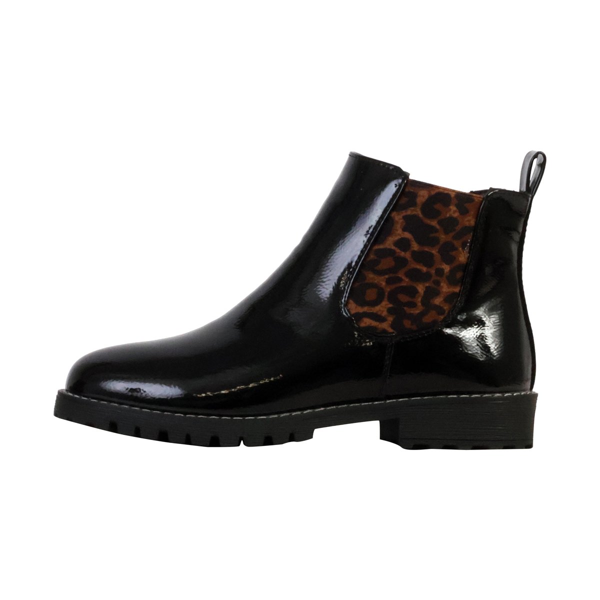 Bottines à Zip noir/léopard, THE DIVINE FACTORY
