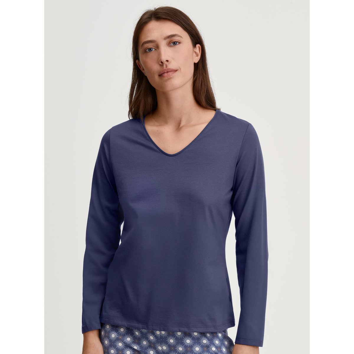 T-shirt à manches longues manches longues Coton FAVOURITES bleu cobalt, CALIDA