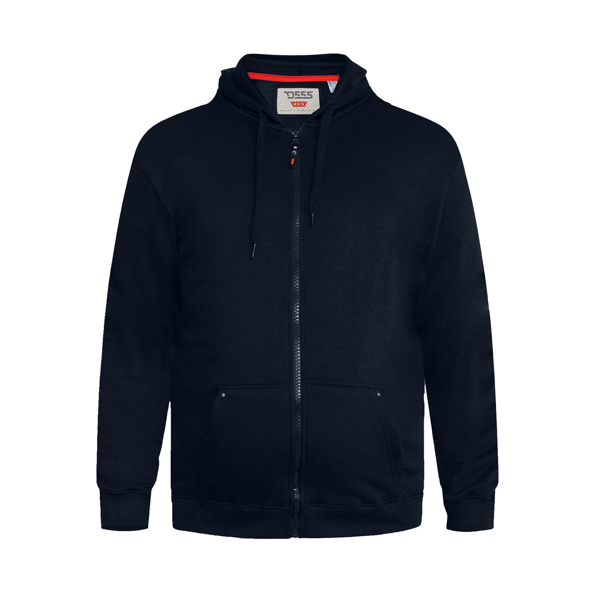 Veste unie et épaisse à capuche grande taille ROCKFORD bleu marine, DUKE