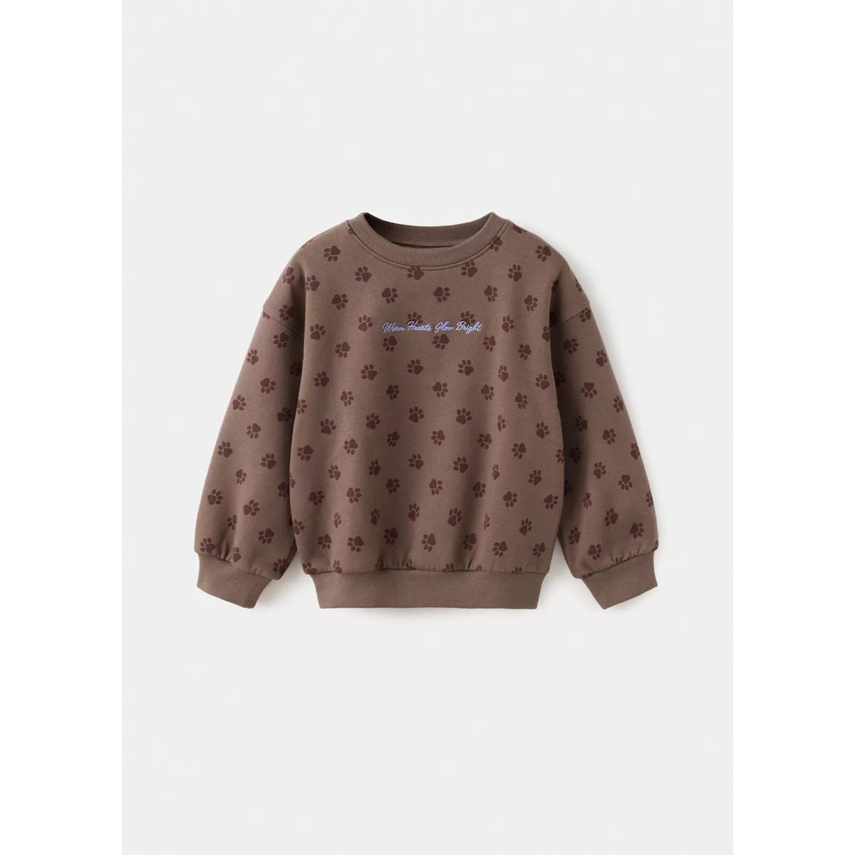 Sweat-shirt imprimé détail brodé marron, MANGO BABY