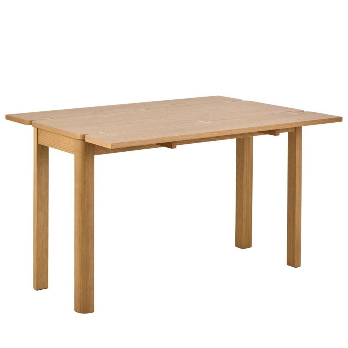 Table rectangulaire à volets chêne clair 2/4 places L120 - MILA bois clair, HELLIN, DEPUIS 1862