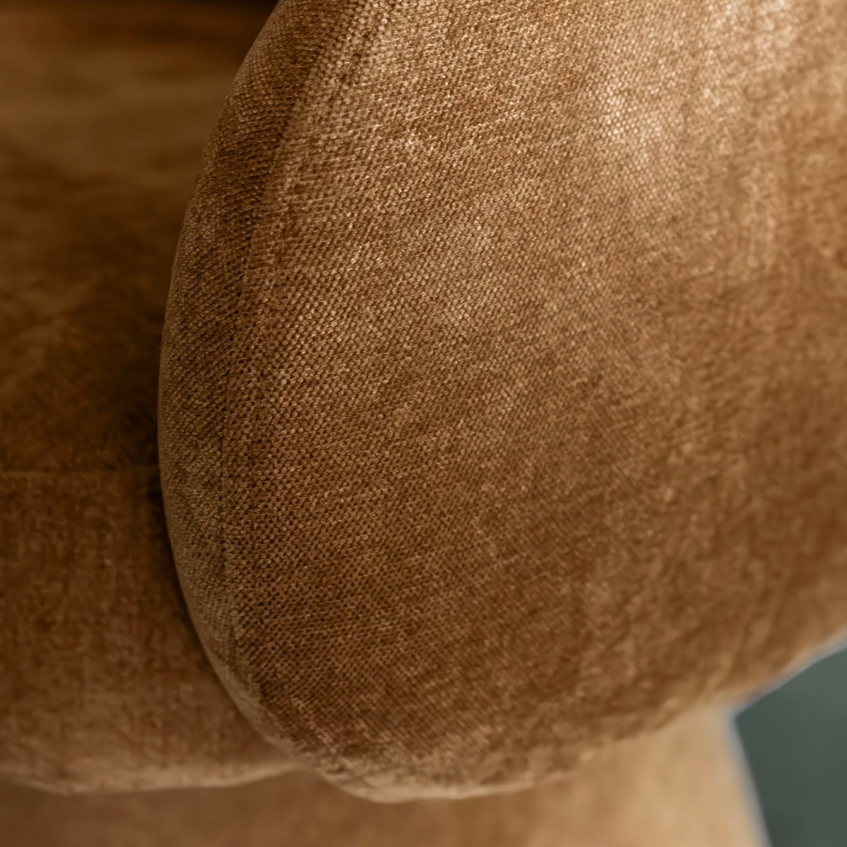 Fauteuil de table pivotant en velours, ALBA marron, NOW'S HOME