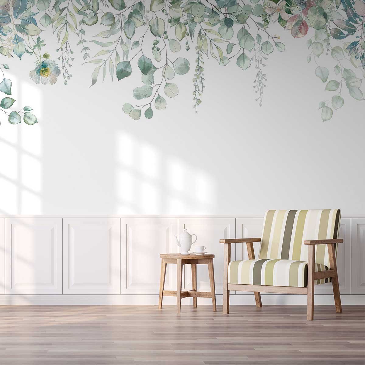 Papier peint jardin bohème intissé, HEXOA