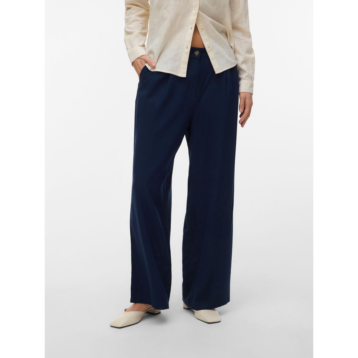 Pantalon À Jambe Large navy blazer 1, VERO MODA