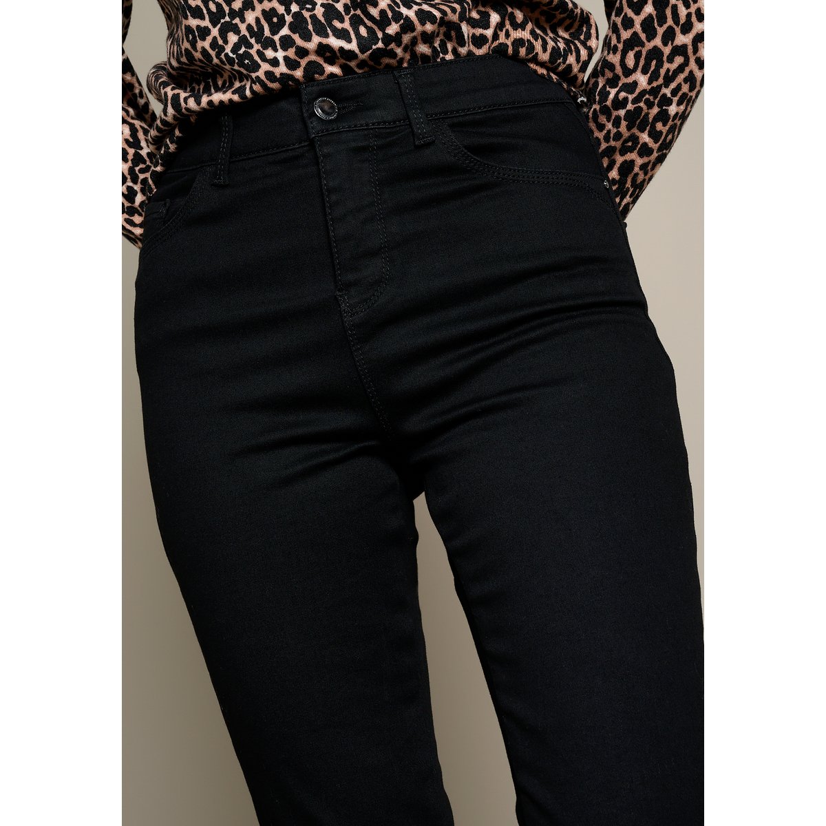 Pantalon slim multi-tailles noir, LOLALIZA