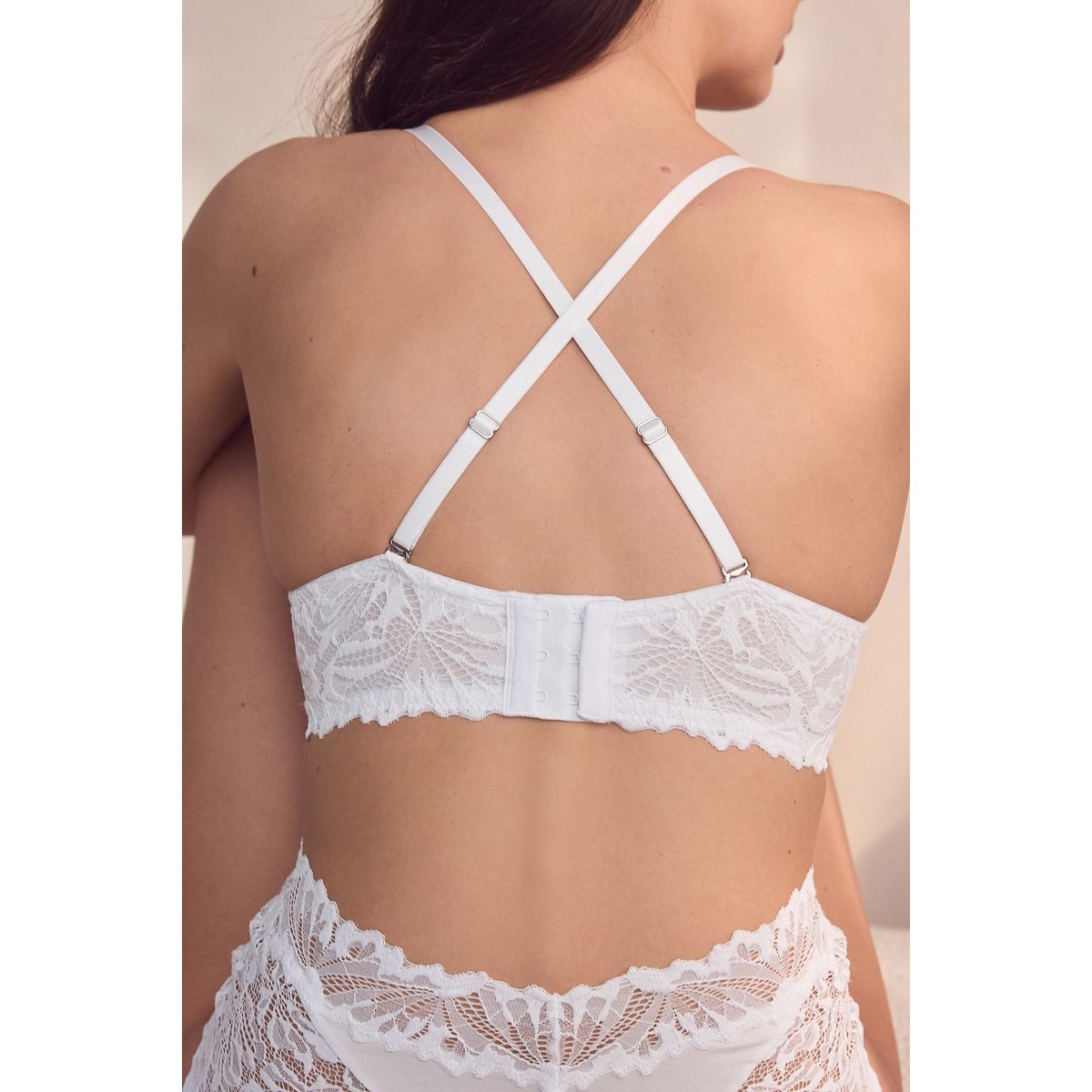 Soutien-gorge en dentelle confort blanc, NEXT