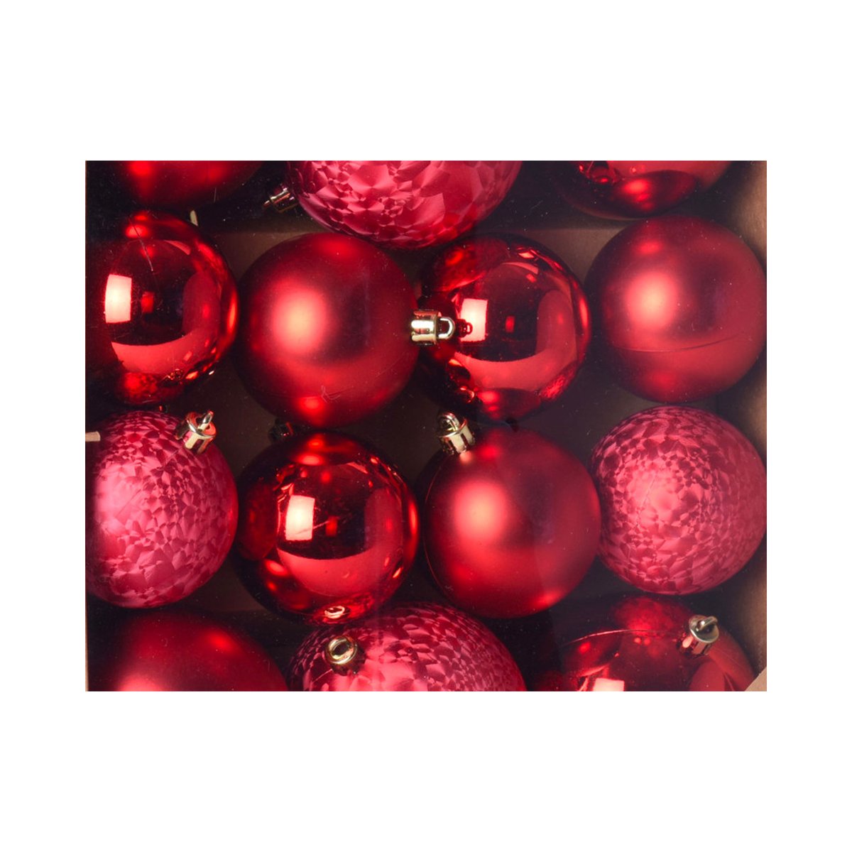 Set de 31 boules de Noël rouges rouge, WADIGA