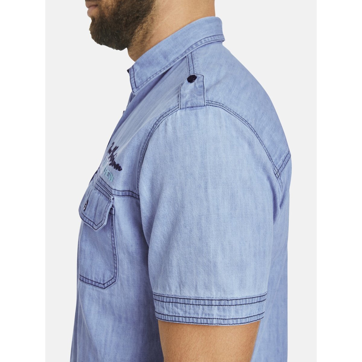 Chemise en jean LORENSIUS bleu clair, JAN VANDERSTORM
