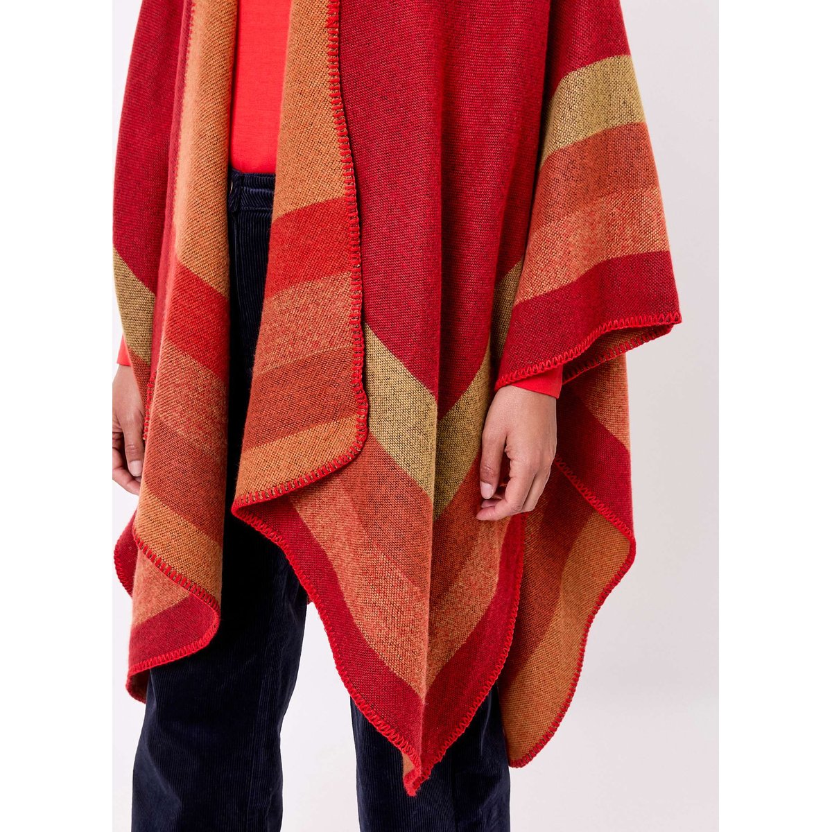 Poncho imprimé réversible WALDO rouge fluo waldo, LA FIANCÉE