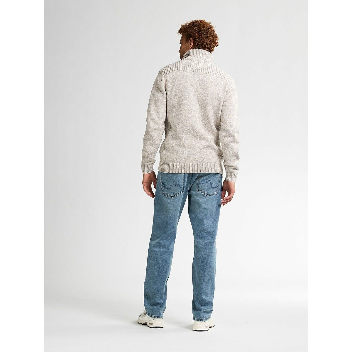 Zip-Up Hooded Cardigan ecru , PETROL INDUSTRIES