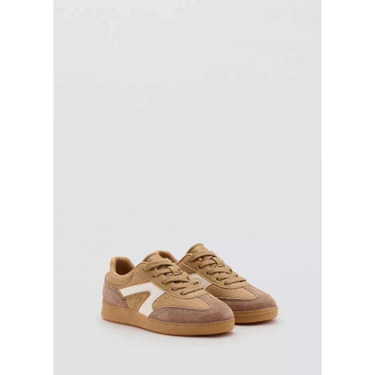 Tennis combinées à lacets sable, MANGO KIDS