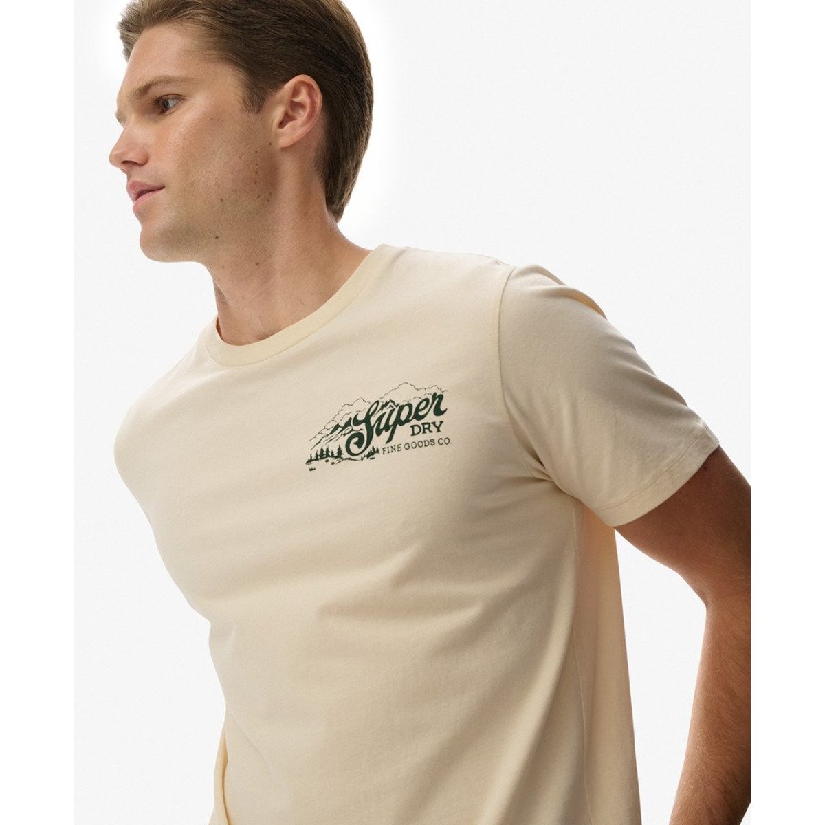 T-shirt Lo-fi Outdoors Coupe Décontractée beige avoine, SUPERDRY