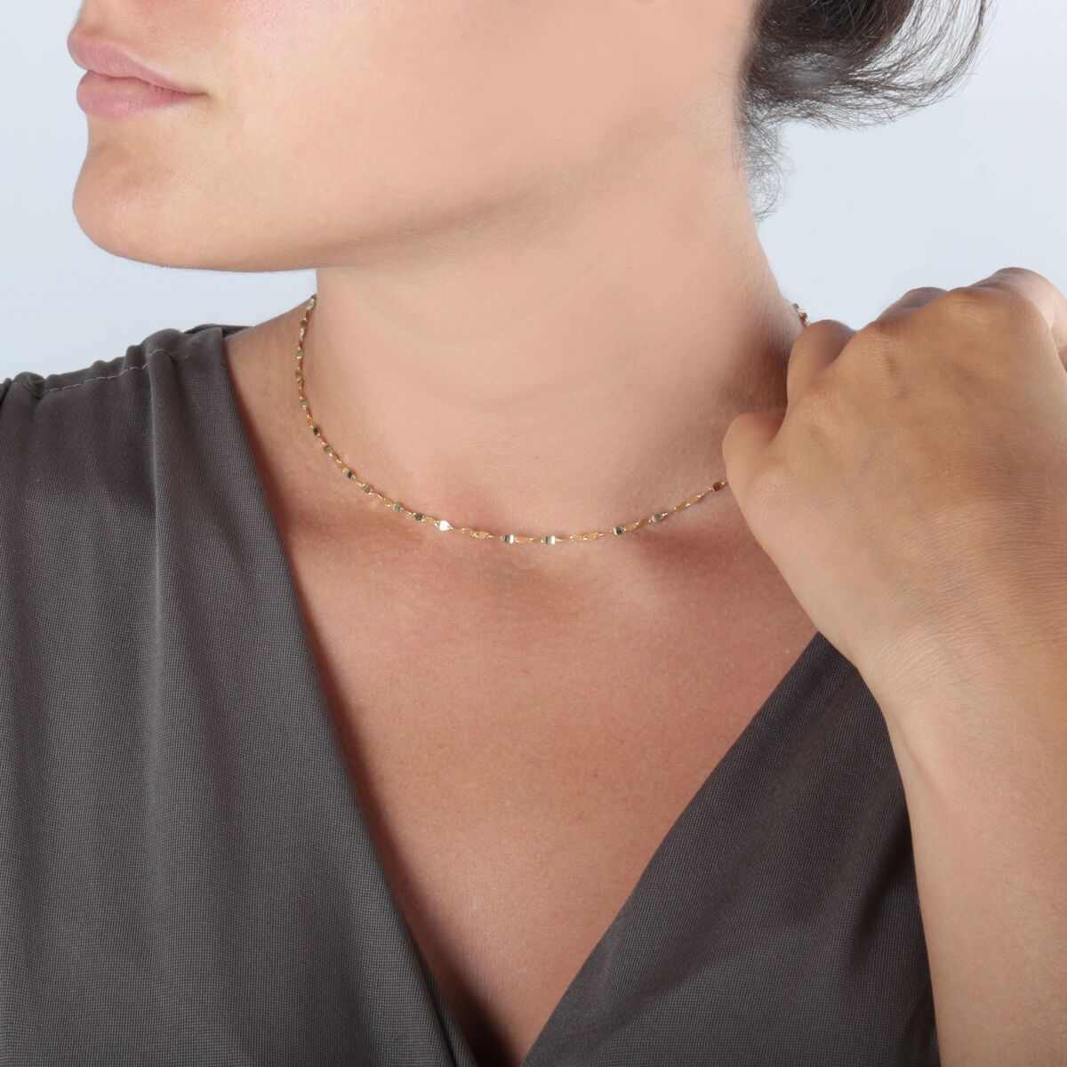 Collier en or jaune 750 CLASSIC or jaune, BLUESPIRIT