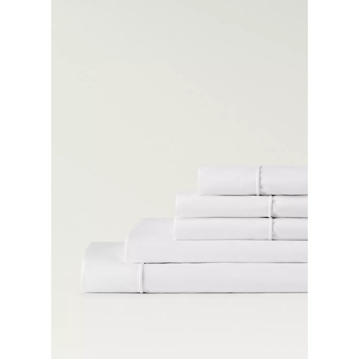 Drap-housse percale de coton 500 fils lit 180 cm blanc, MANGO HOME