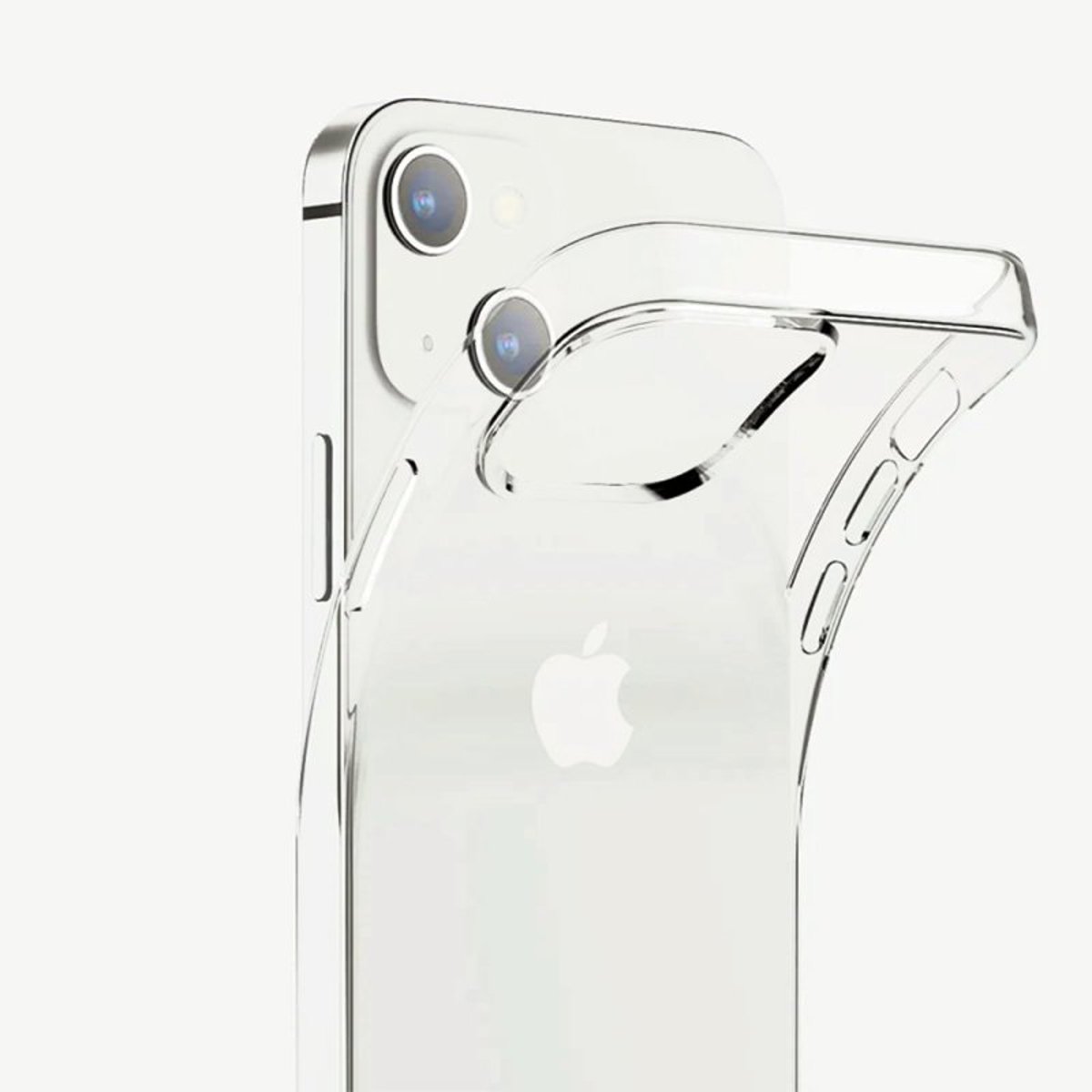 Coque silicone iPhone 14 transparent, EVETANE