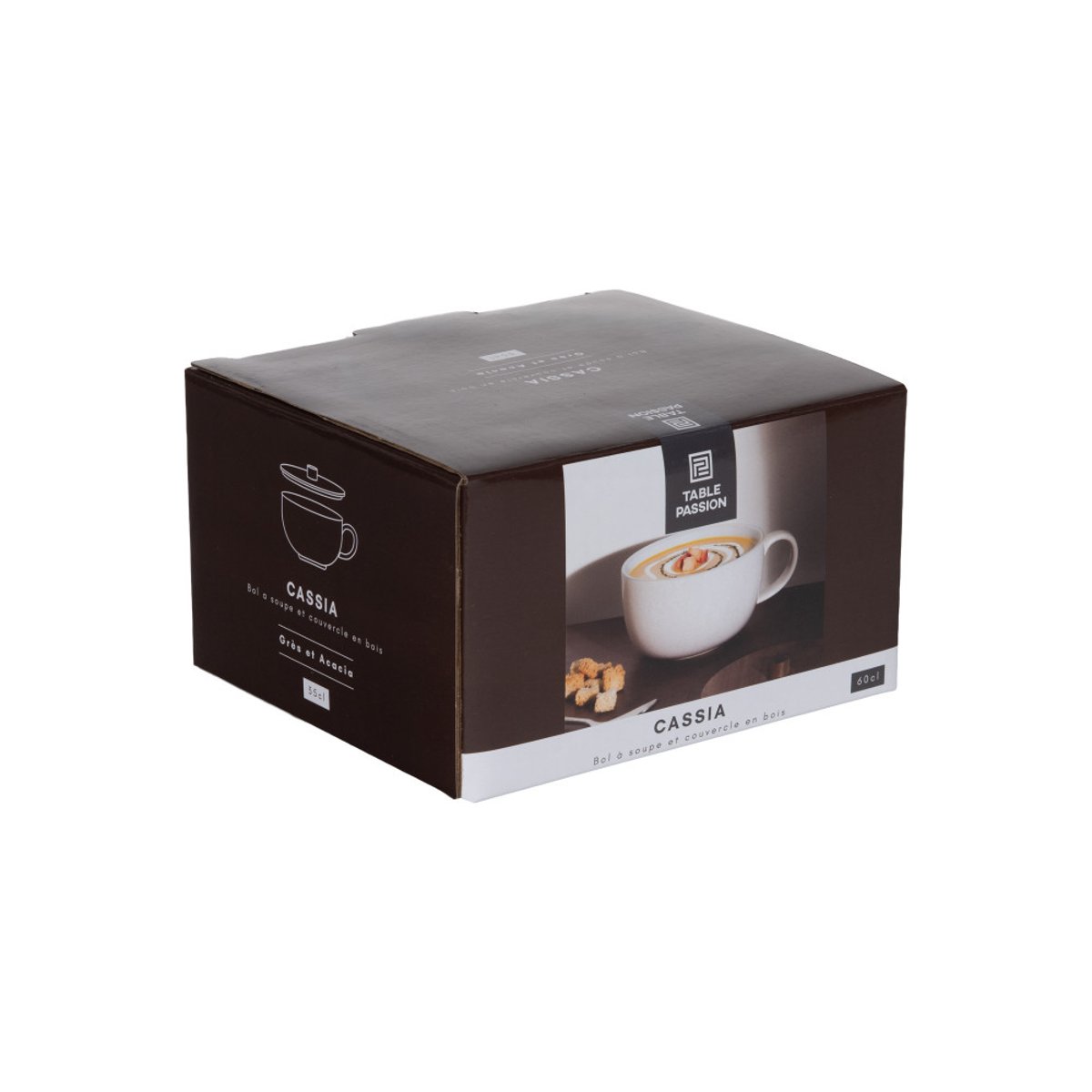 Bol avec couvercle Cassia 60 cl - CASSIA blanc, TABLE PASSION