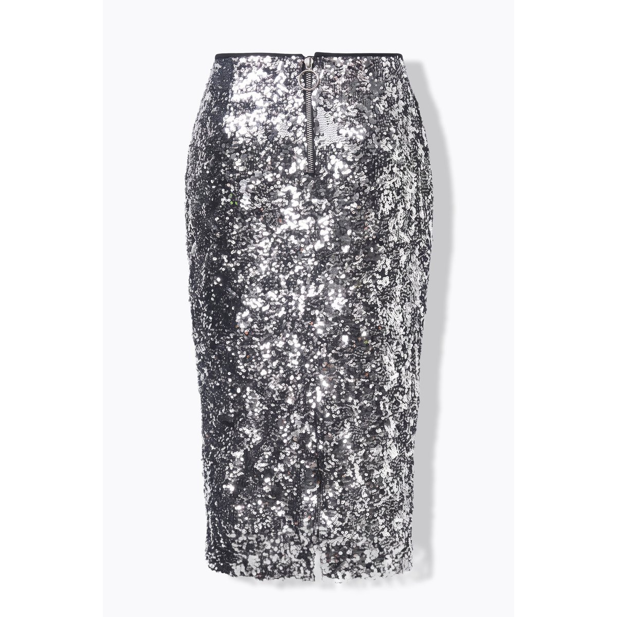 Jupe pailletée, coupe Slim Fit argent, ULLA POPKEN