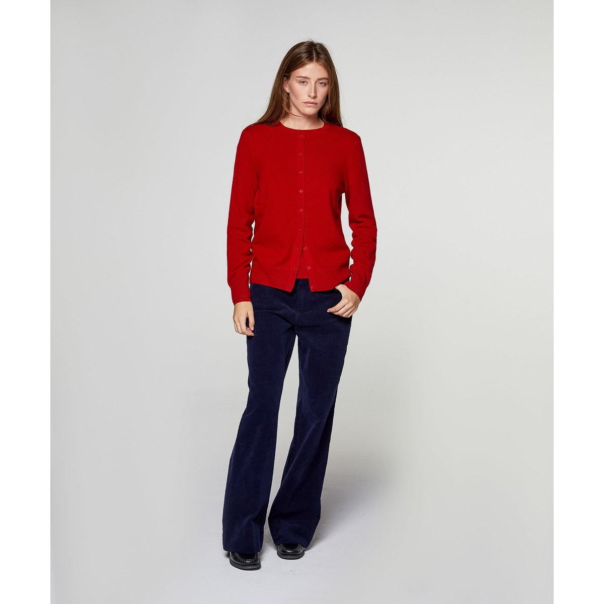 Cardigan en cachemire rouge, RODIER
