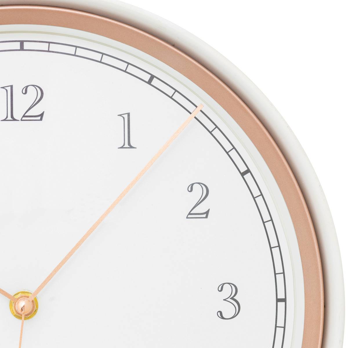 Horloge murale petite taille aiguilles laiton SVEN beige, ATMOSPHERA