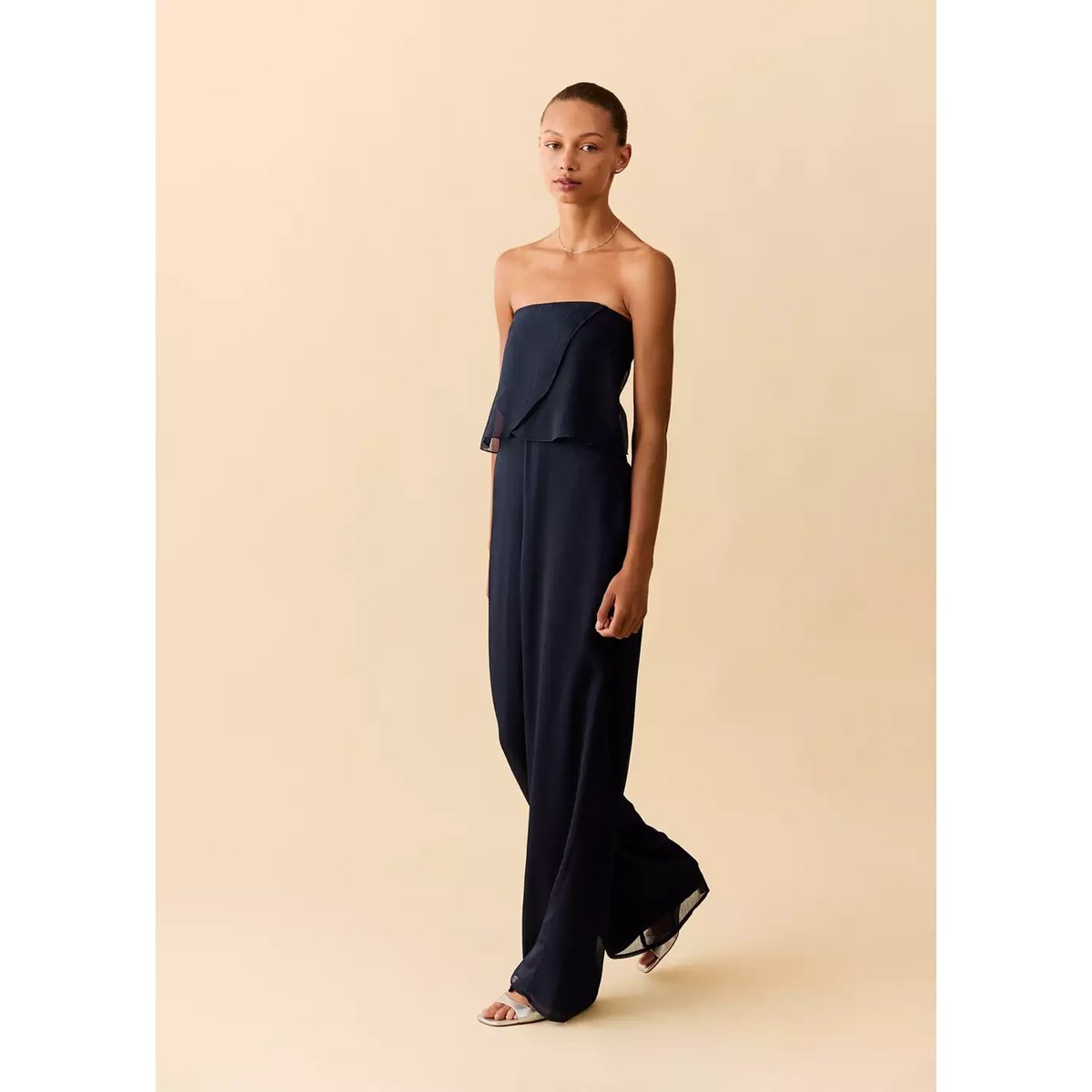 Combinaison bustier bleu marine, MANGO TEEN