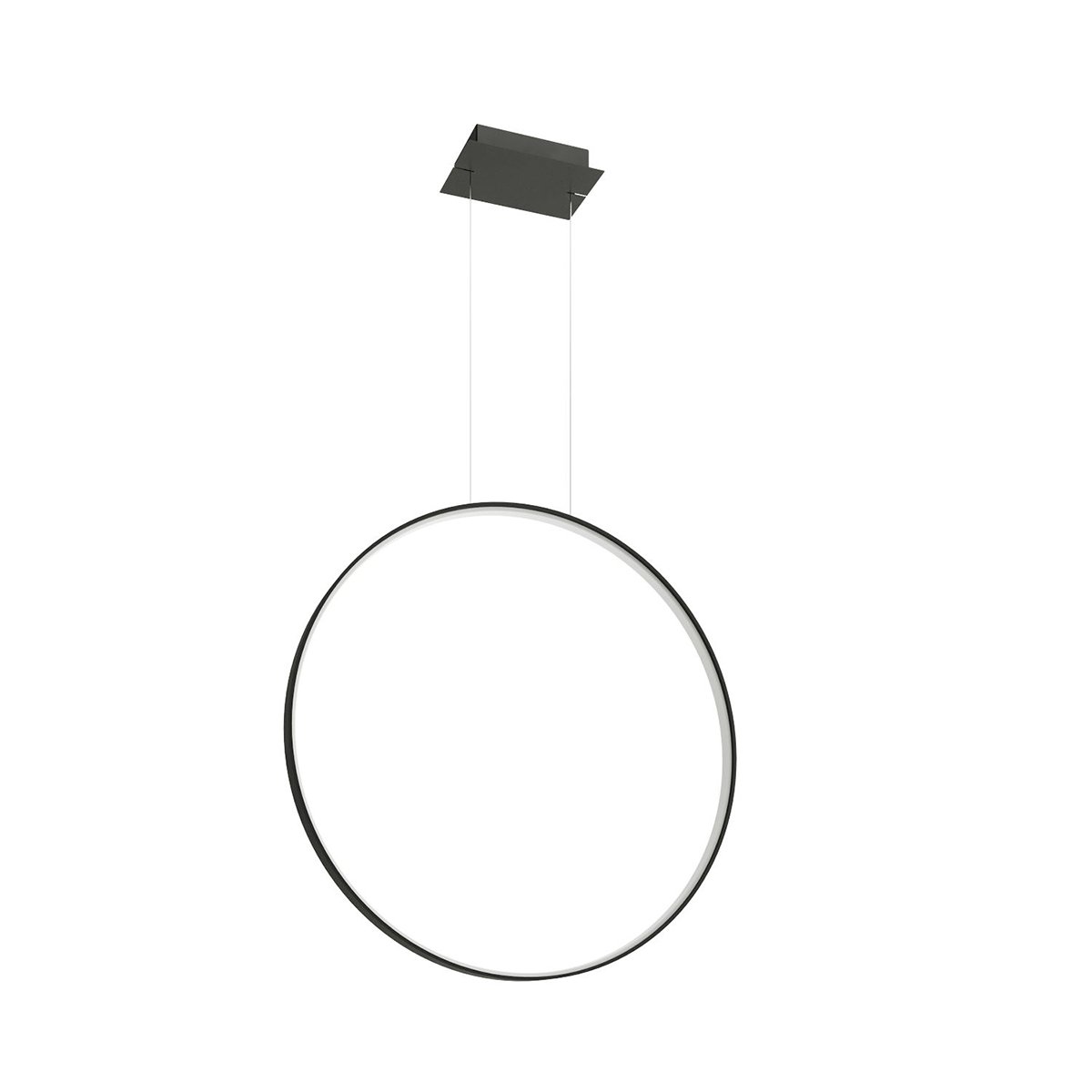 Suspension Aluminium Noir LED 1 Rio noir, EDEN