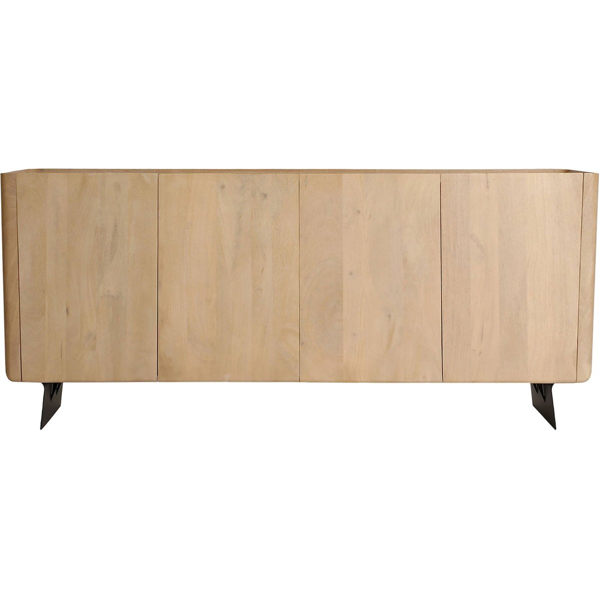Buffet scandinave en bois de manguier VACIO bois clair et noir, RECOLLECTION