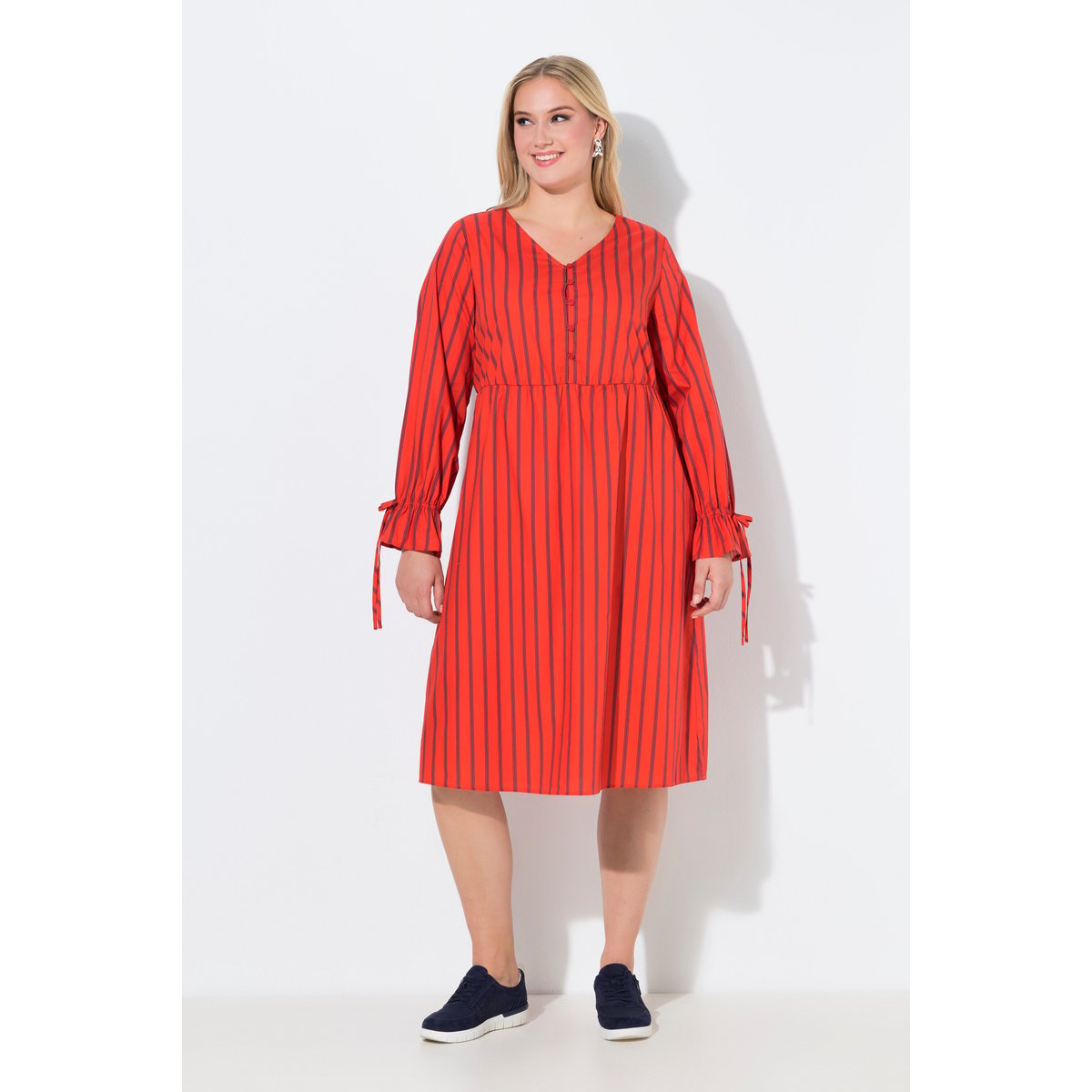 Robe rayée corail, ULLA POPKEN