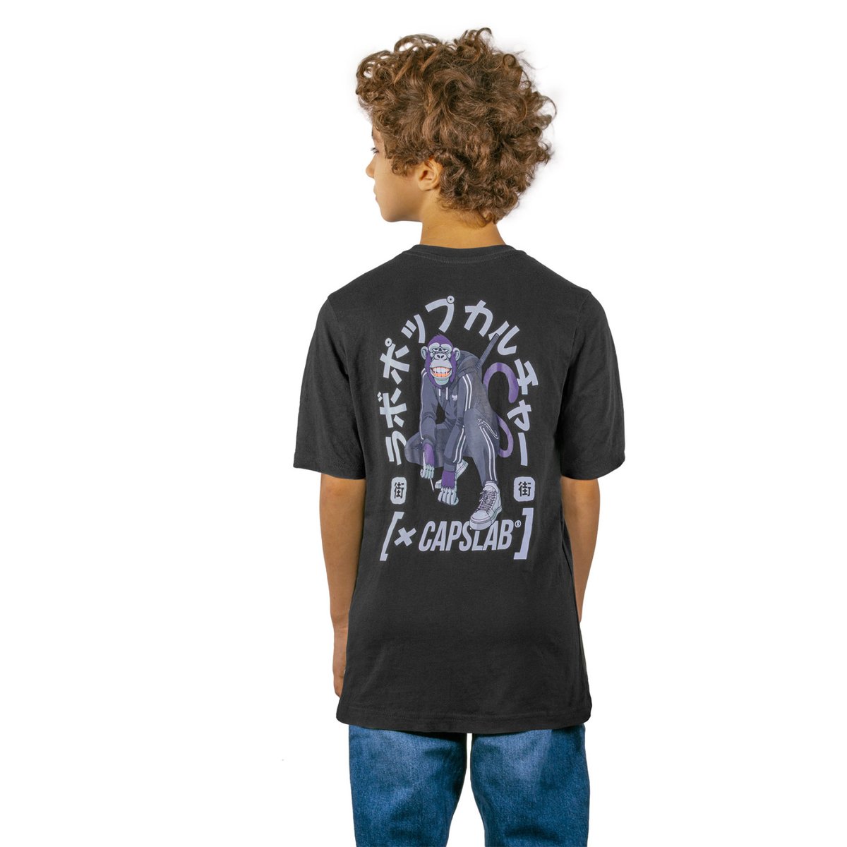 Tee Shirt Monkey Business noir/blanc/gris, CAPSLAB