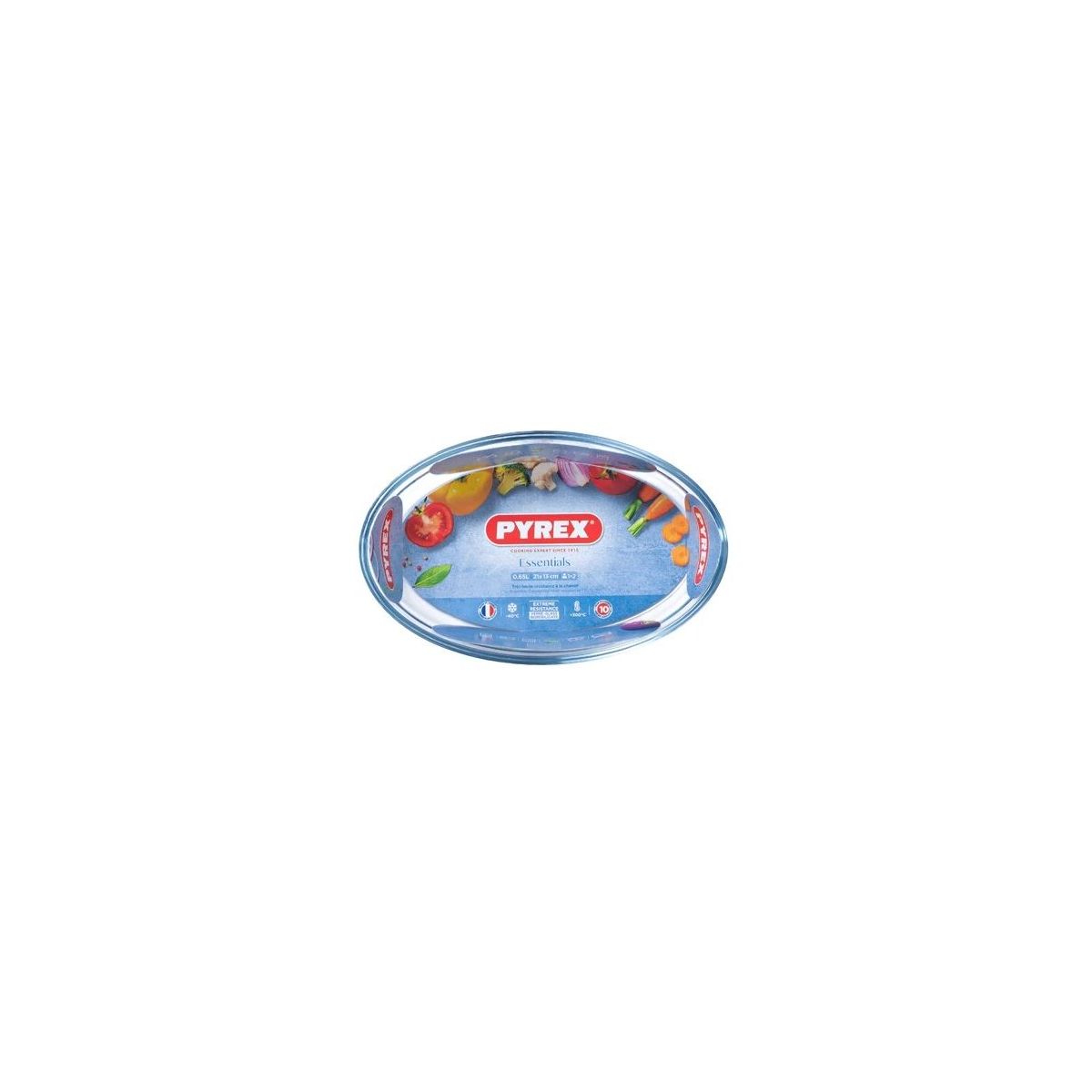 Plat au four ovale 21x13 cm transparent, PYREX