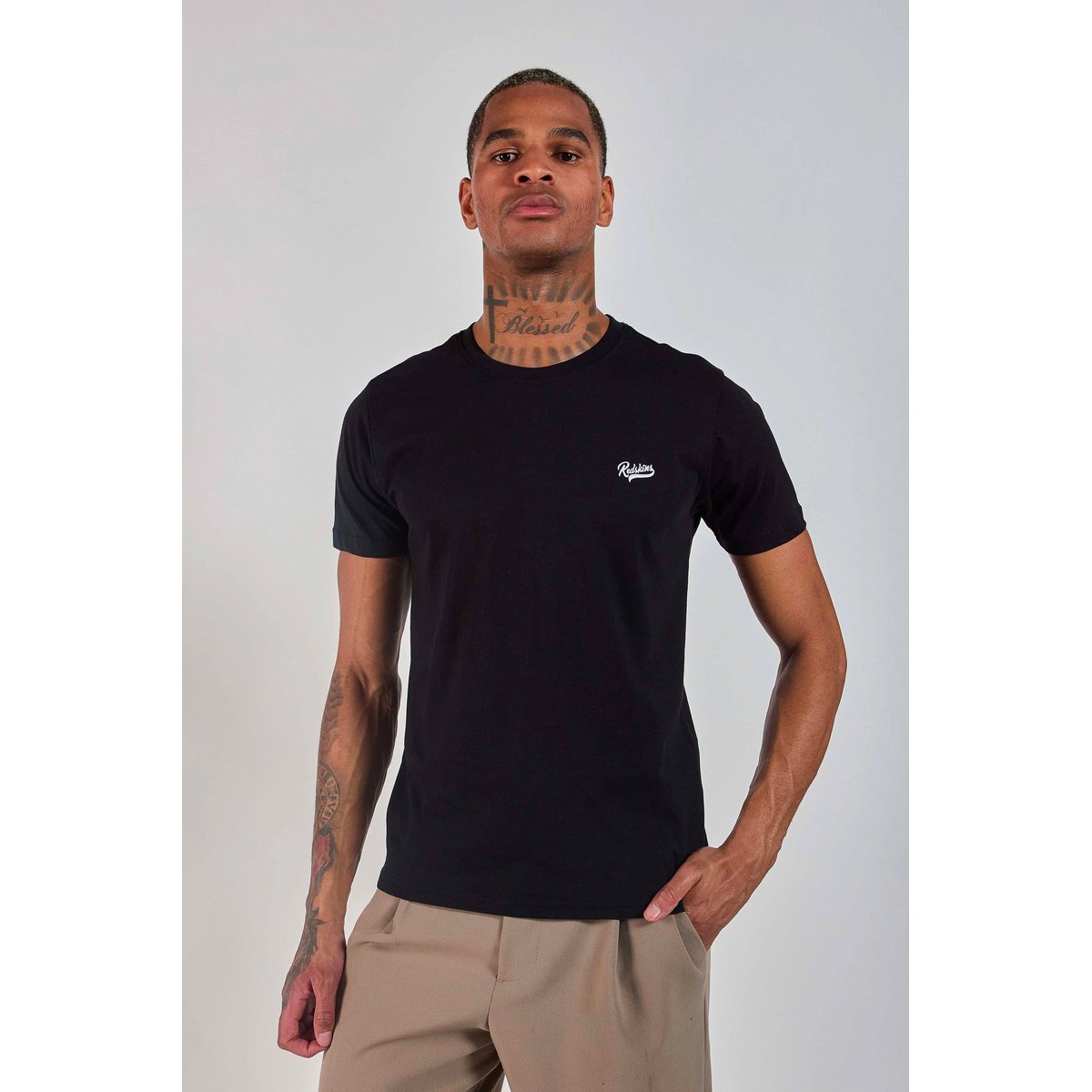 TEXTILE en coton TSHIRT ADULTE 231035 noir, REDSKINS