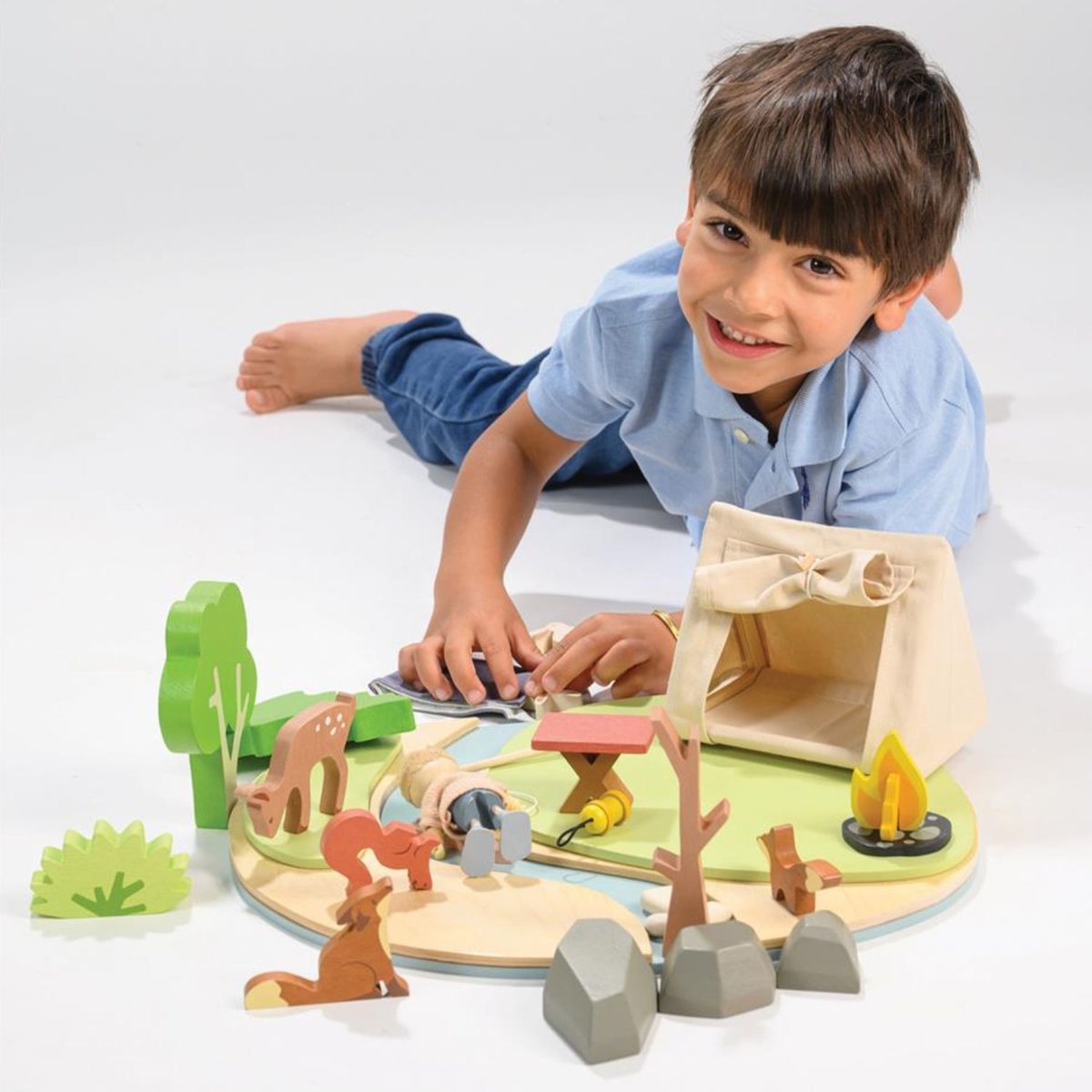 Set Camping vert, bleu, TENDER LEAF TOYS