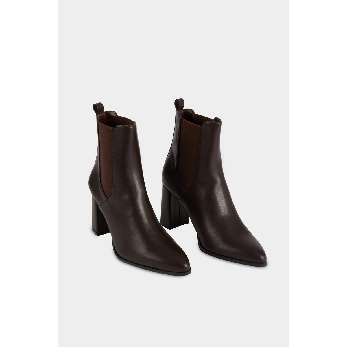Botte similicuir marron foncé, MORGAN