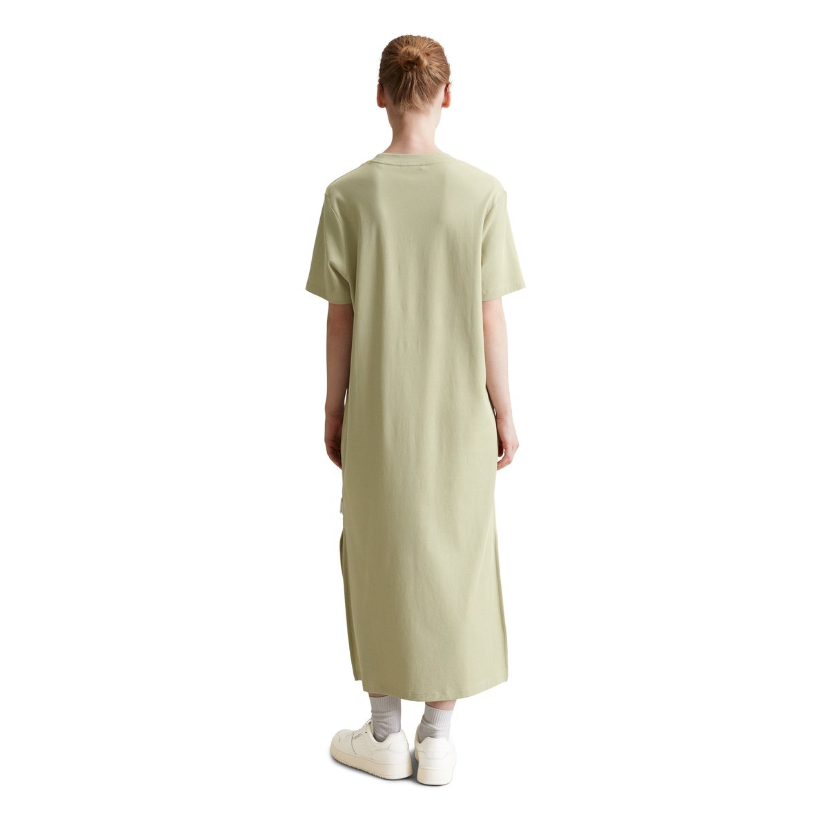 DfC Robe en jersey relaxed en coton bio côtelé vert, MARC O’POLO DENIM