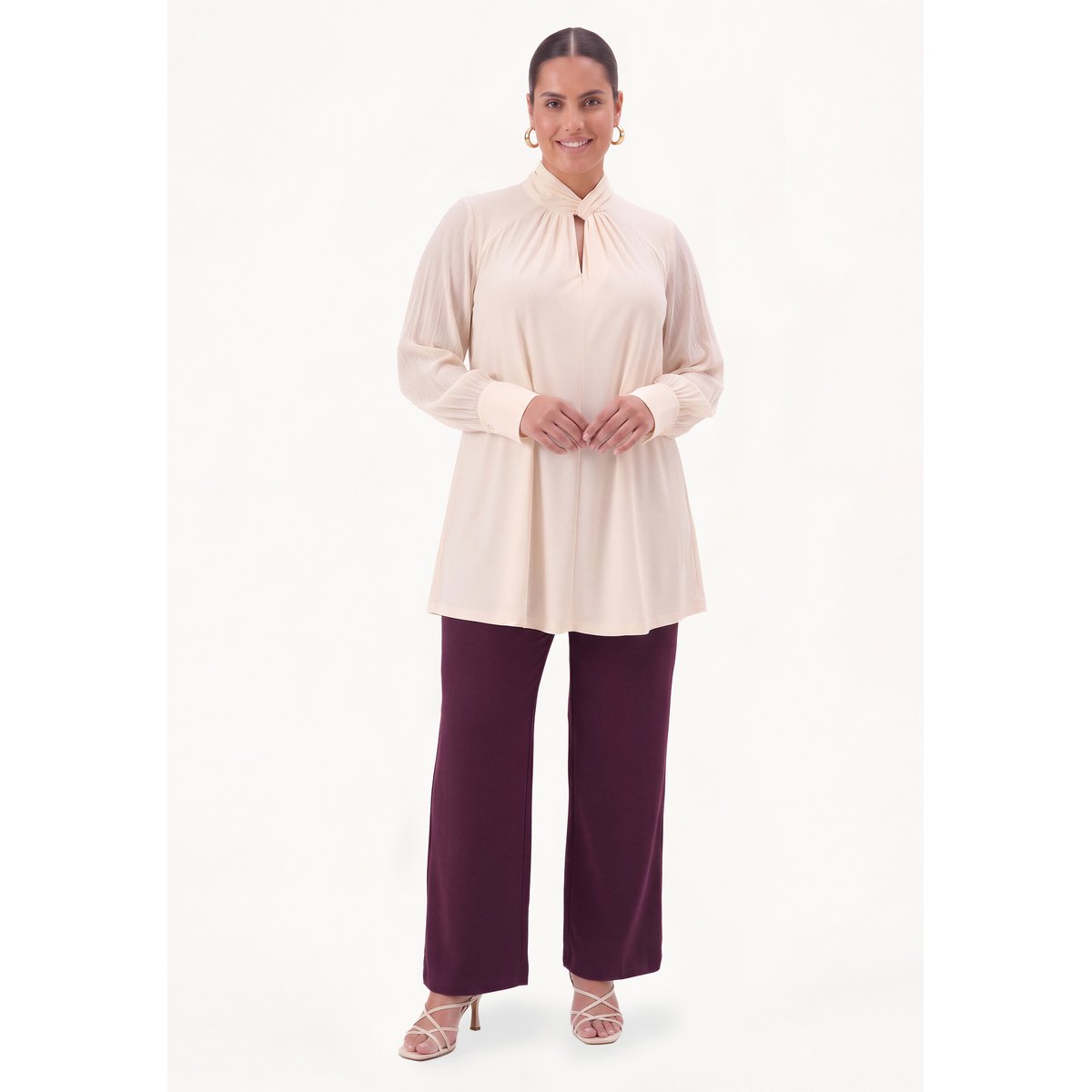 Tunique avec manches longues rose, YOEK