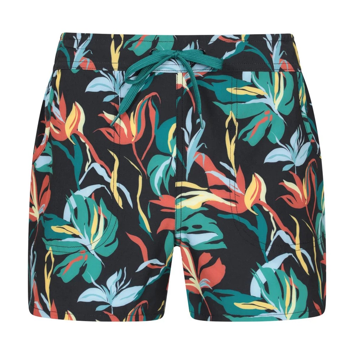 Boardshort à taille élastiquée motif/style fleurs PATTERNED noir, MOUNTAIN WAREHOUSE