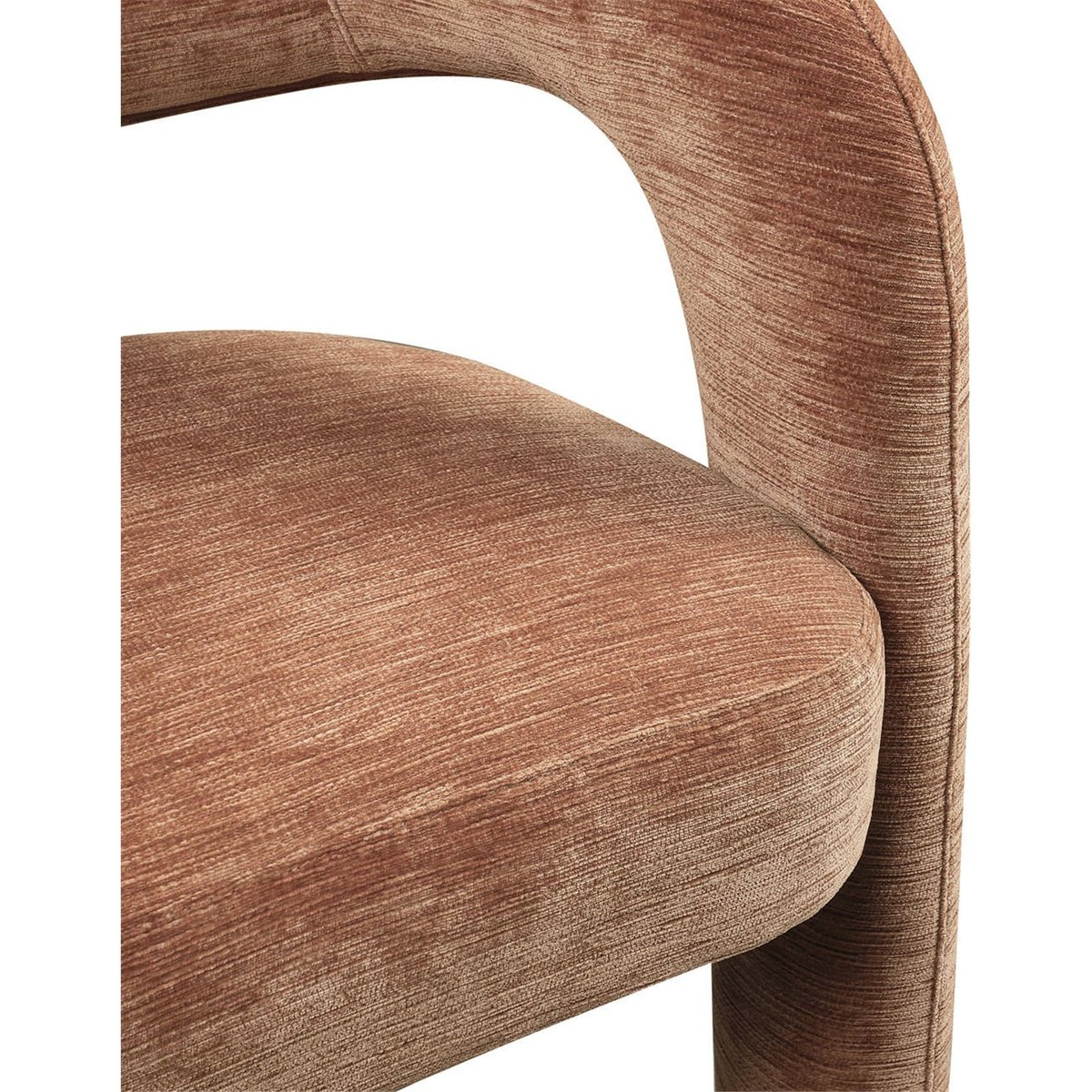 Chaise de salle à manger avec accoudoirs moka mousse, RECOLLECTION