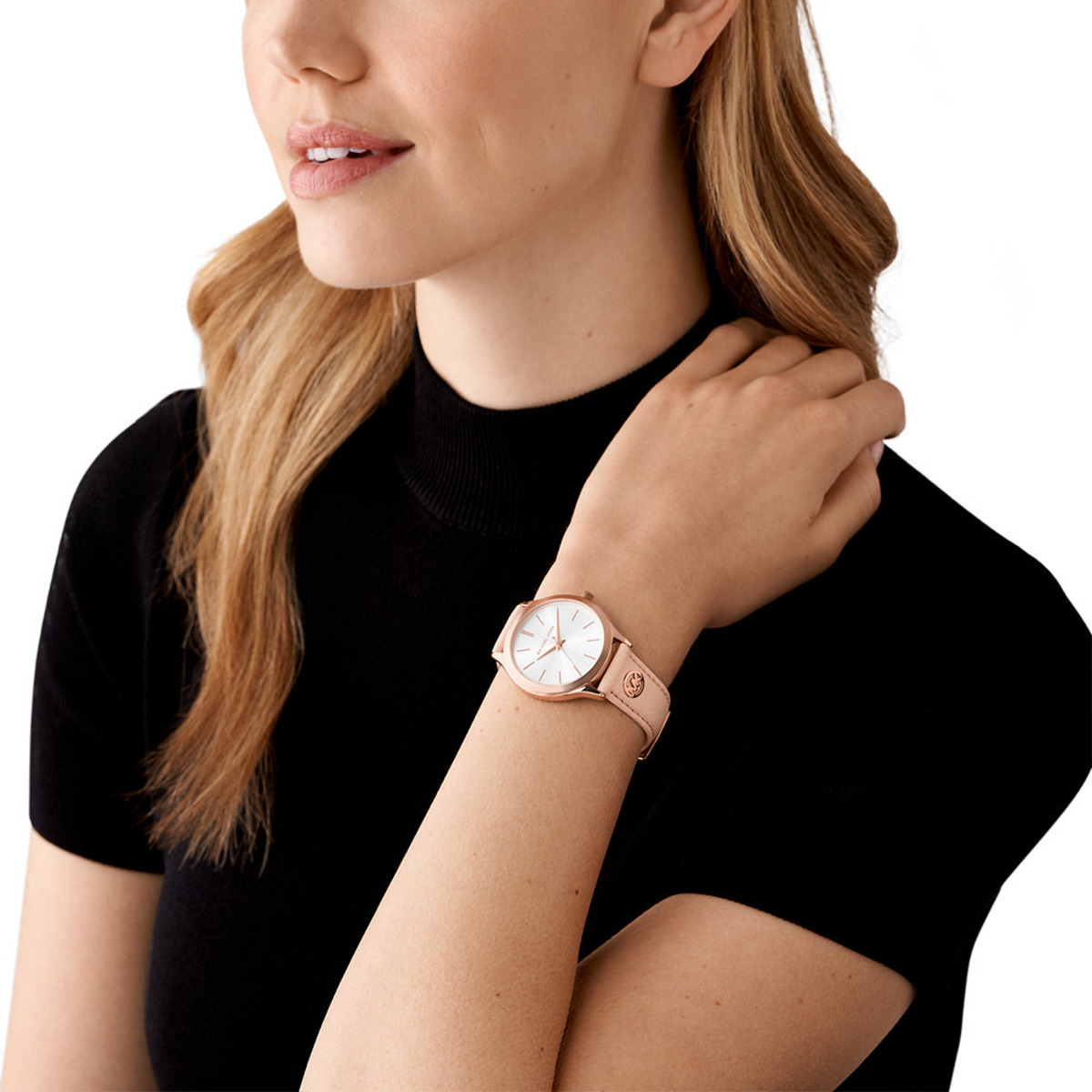 Montre Analogique SLIM RUNWAY doré rose argenté rose, MICHAEL KORS