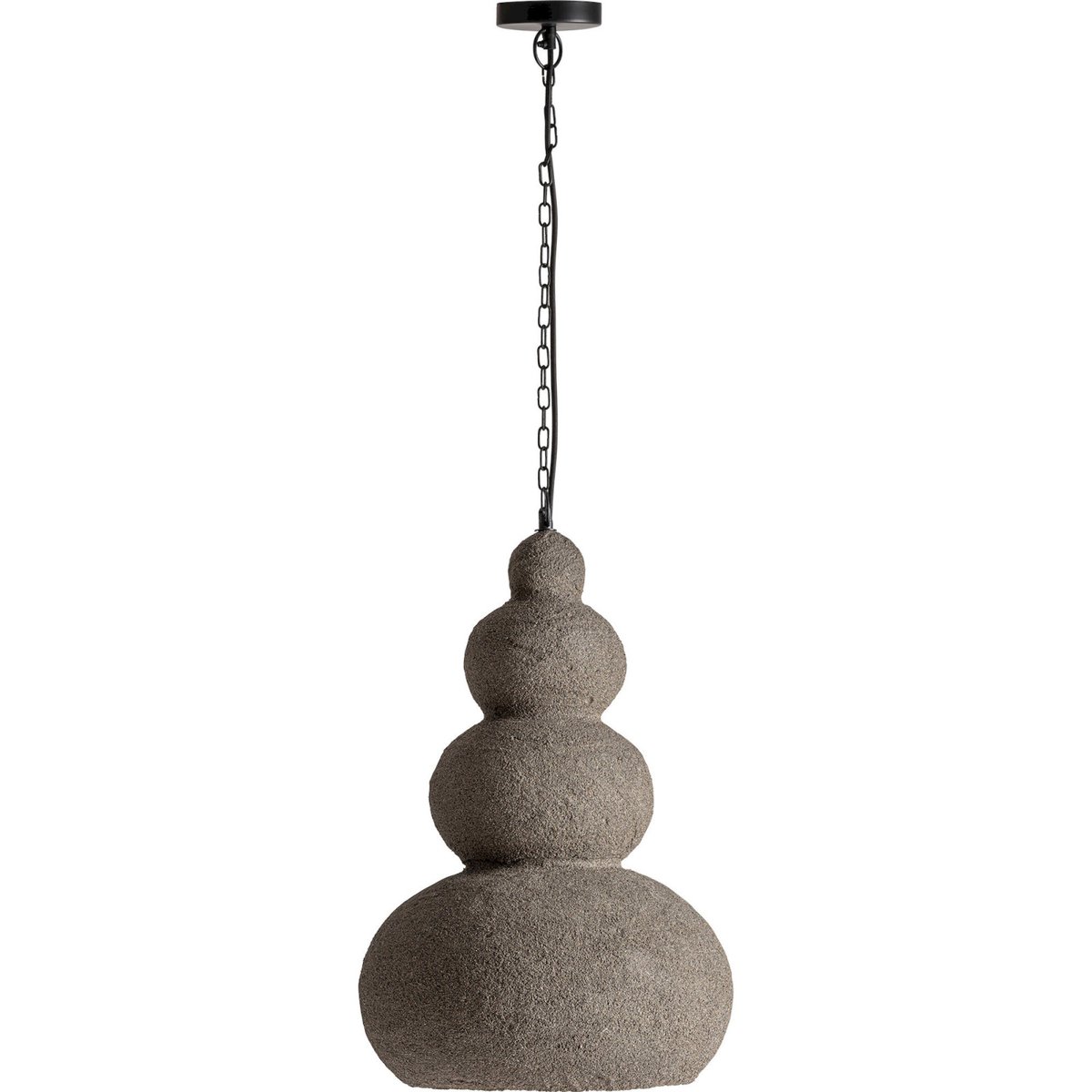 Suspension contemporaine en papier gris et noir, RECOLLECTION
