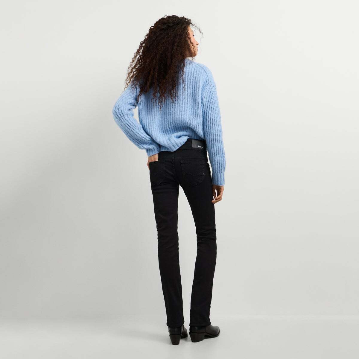 Venus - Jean Coupe Slim, Taille Basse noir profond et propre, PEPE JEANS