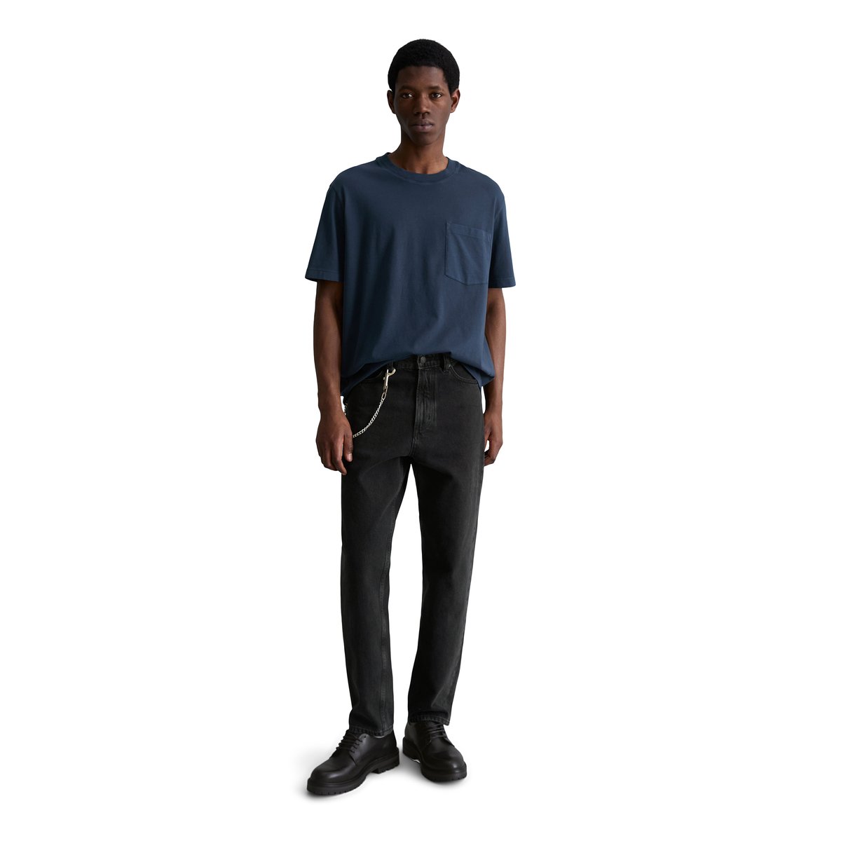 T-shirt relaxed avec poche poitrine bleu foncé, MARC O’POLO DENIM