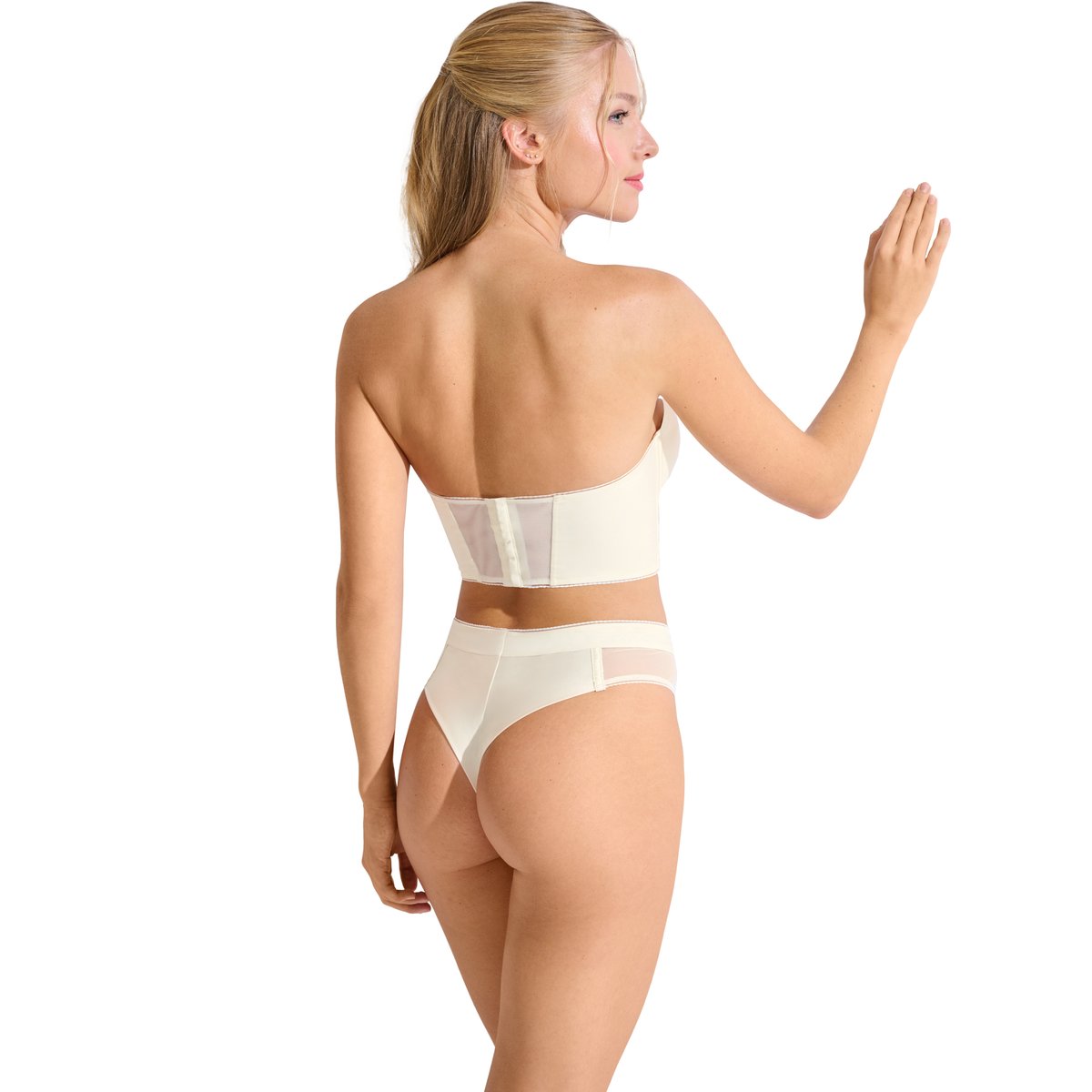 Soutien-gorge bustier balconnet préformé EMINENCE MARIAGE ivoire, LISCA