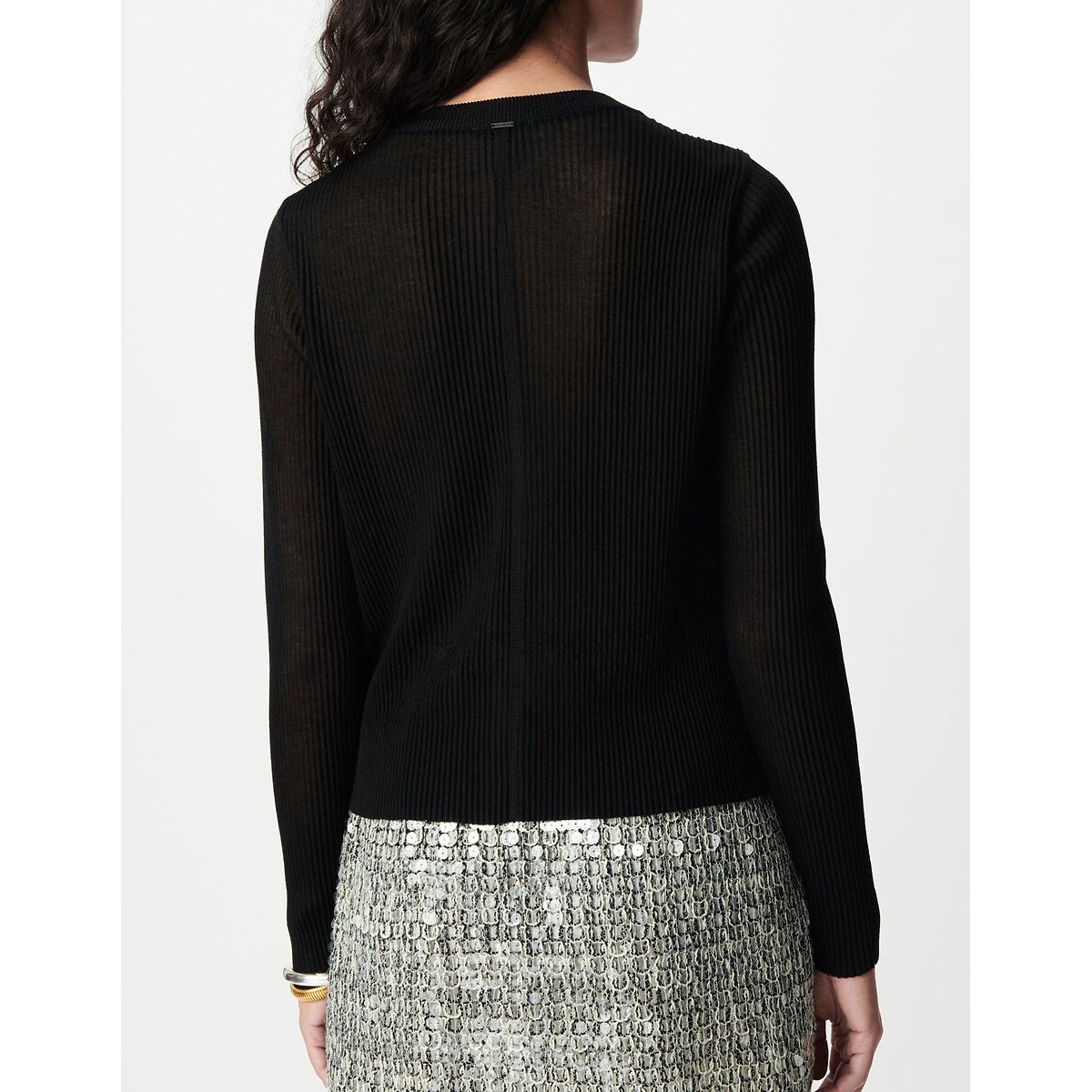 Cardigan girocollo nero , IKKS