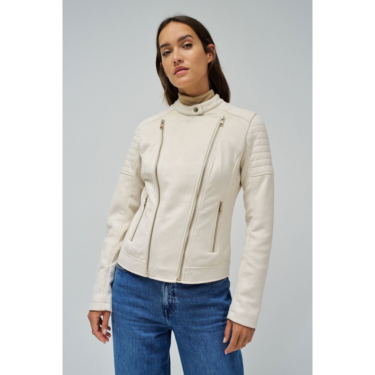 VESTE EFFET SUÈDE beige, SALSA JEANS