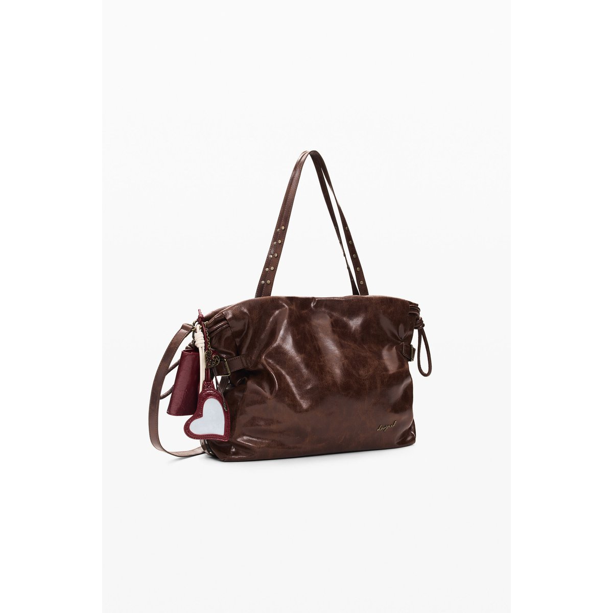 Grand sac shopping marron, DESIGUAL