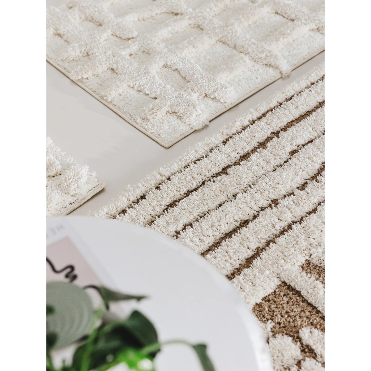 Tapis à poils longs TIBO crème/beige, BENUTA