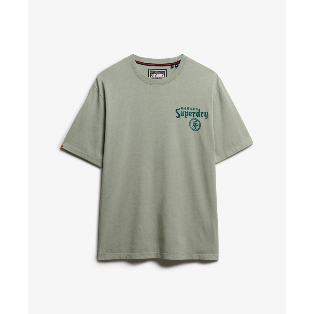 T-Shirt Ample Tokyo Narrative gris ardoise, SUPERDRY